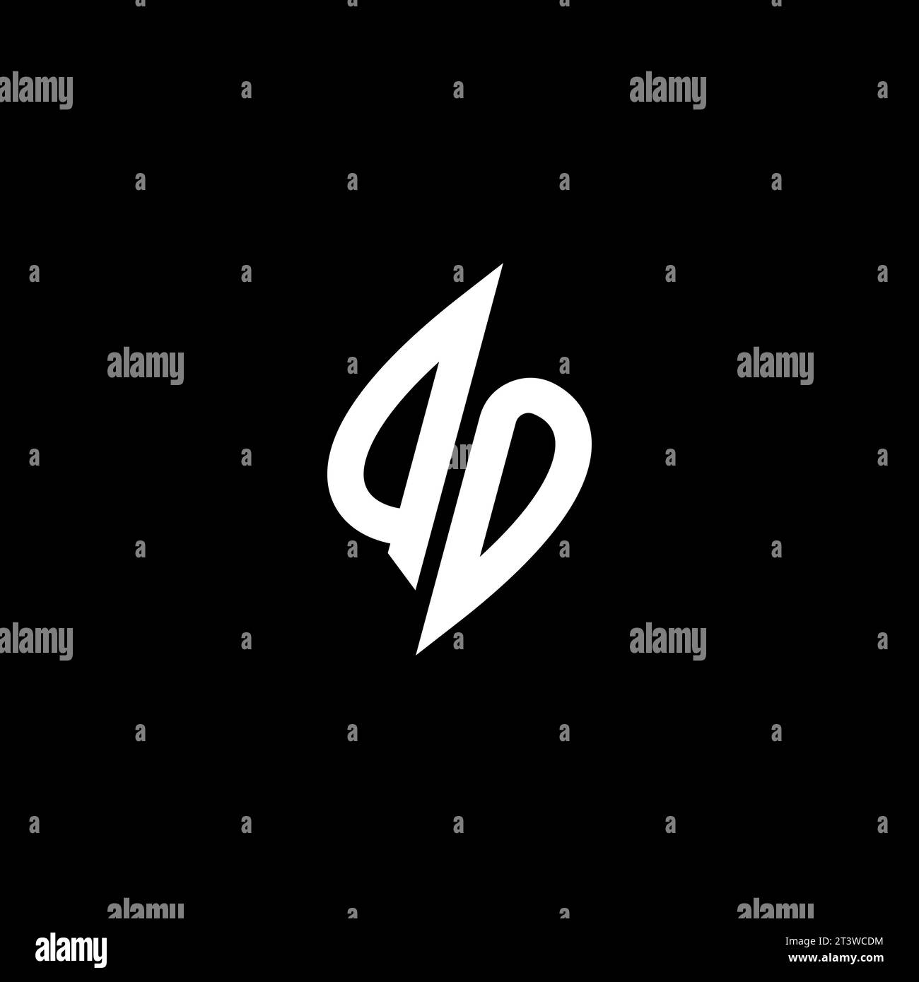 QO monogram esport logo design with cool shape concept in vector Stock Vector