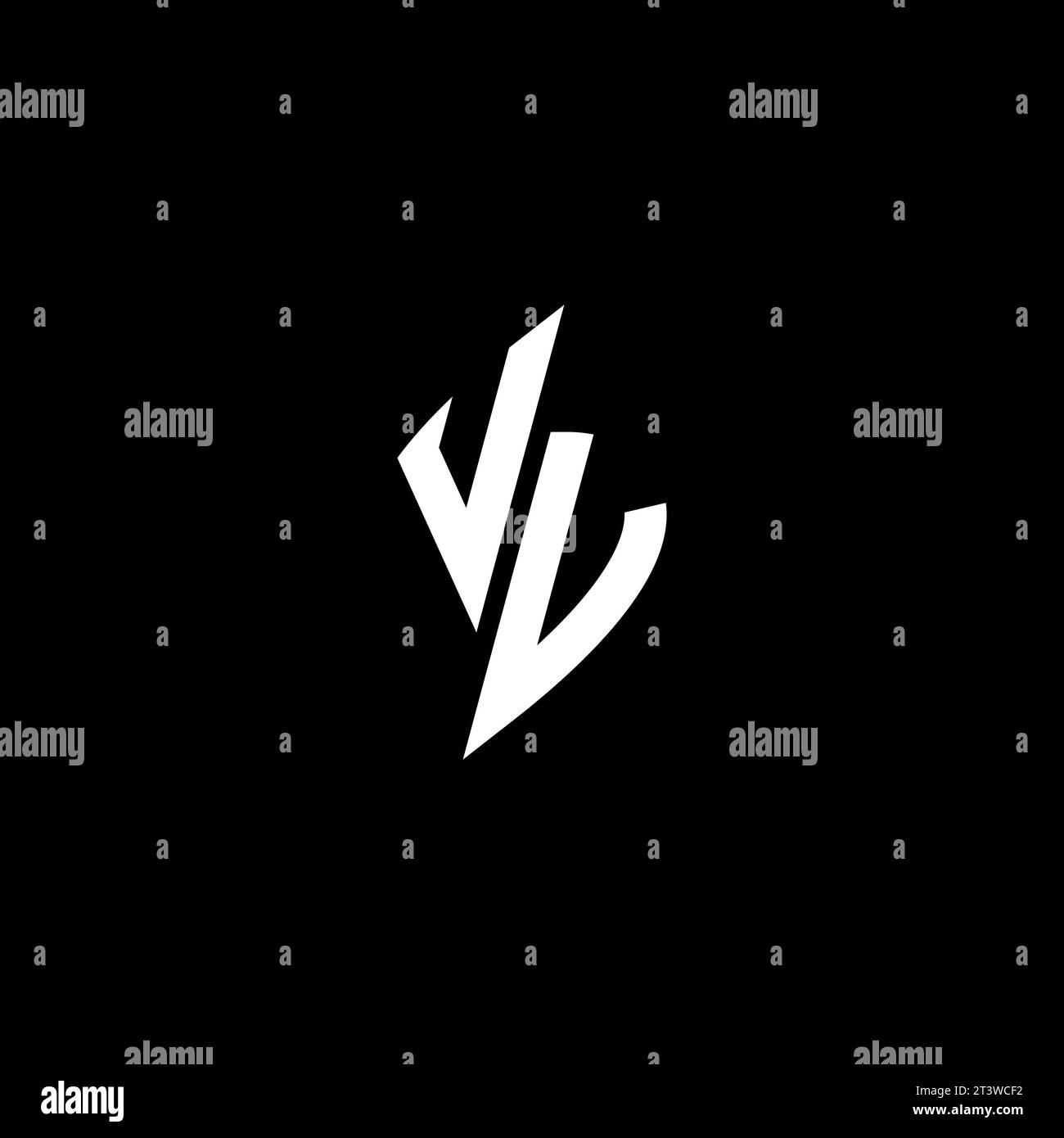 VV monogram esport logo design with cool shape concept in vector Stock Vector