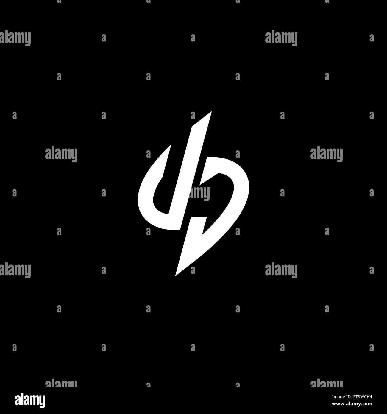 UJ monogram esport logo design with cool shape concept in vector Stock Vector