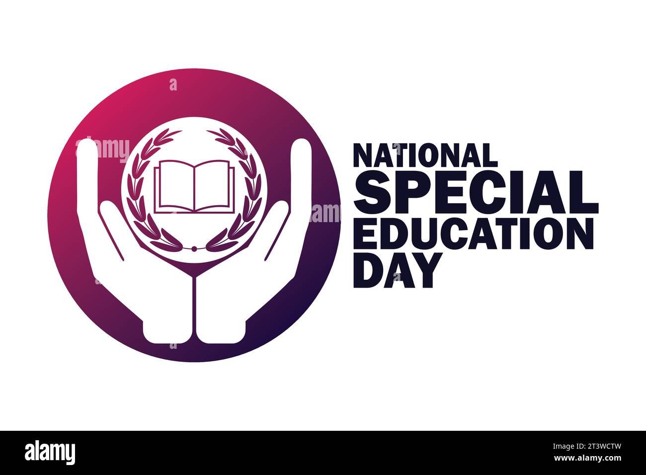 National Special Education Day. Design template for banner, poster, flyer. Vector illustration