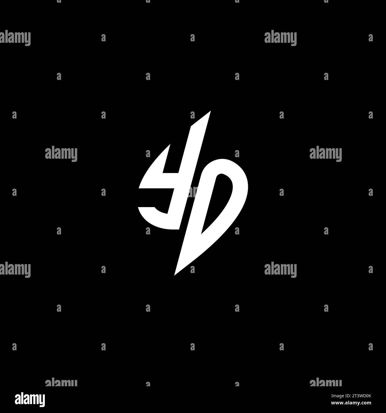 YO monogram esport logo design with cool shape concept in vector Stock Vector