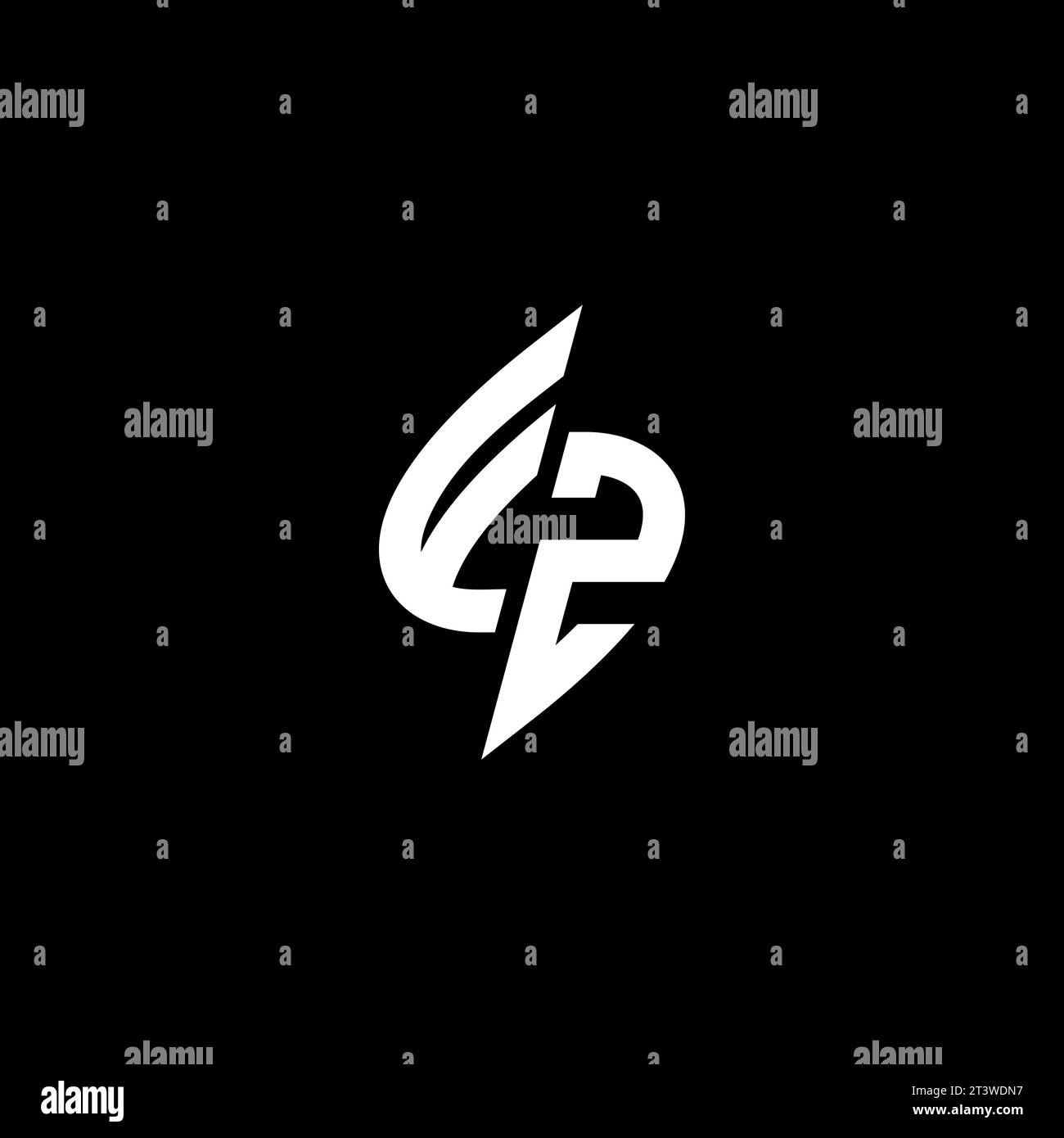 FZ monogram esport logo design with cool shape concept in vector Stock Vector