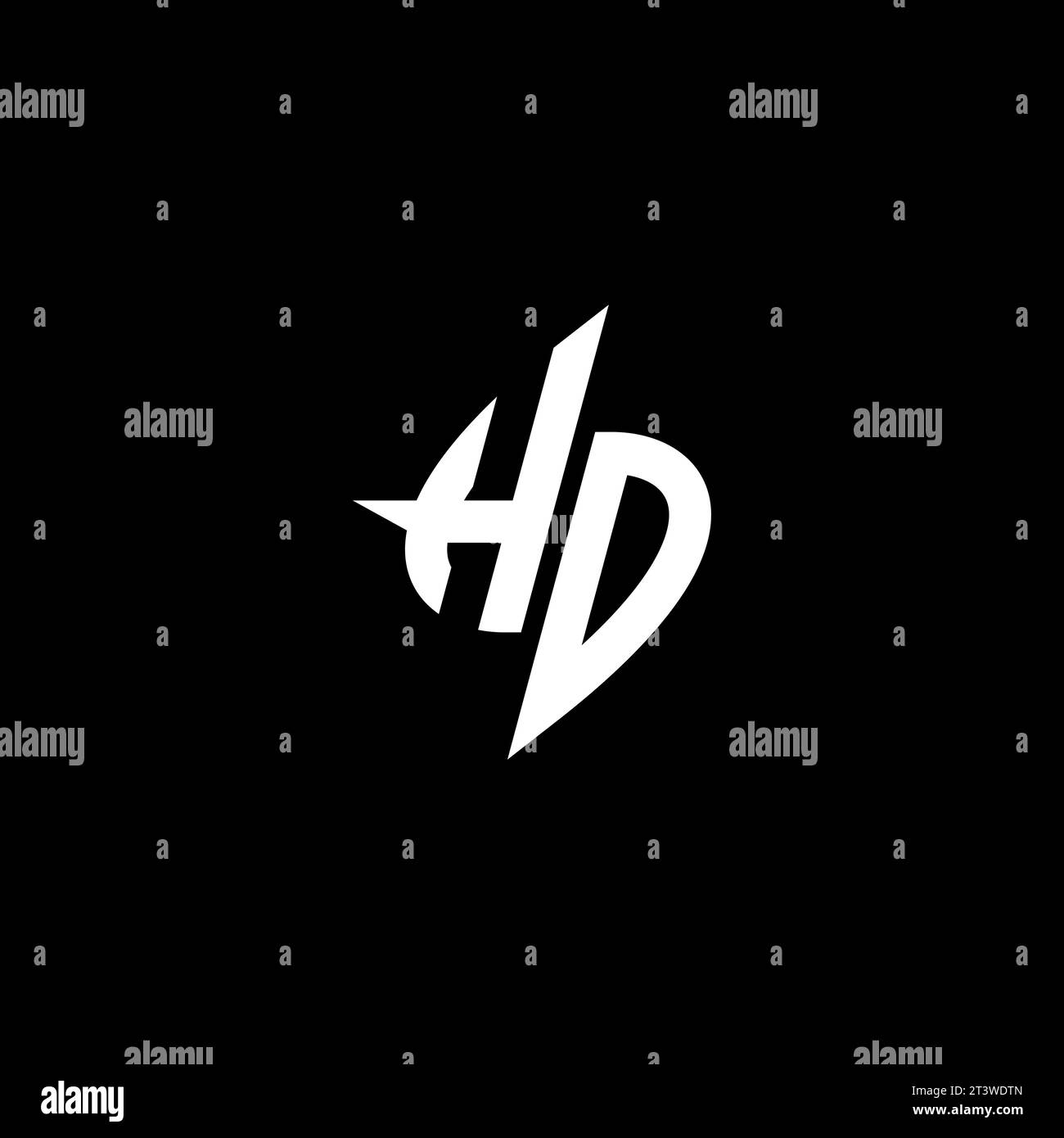 HD monogram esport logo design with cool shape concept in vector Stock Vector