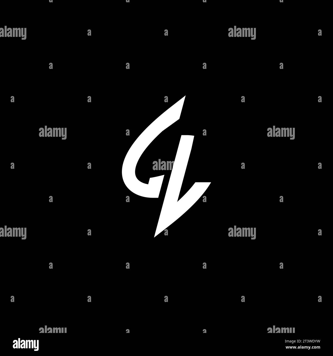 LL monogram esport logo design with cool shape concept in vector Stock Vector