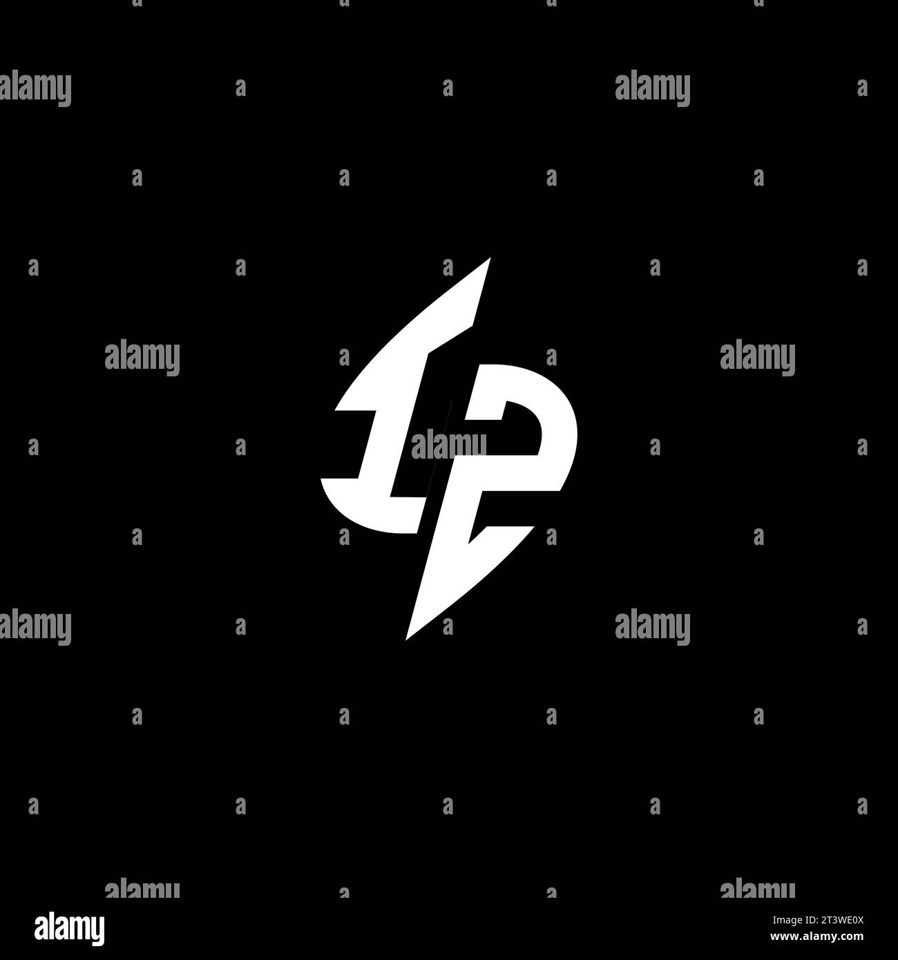 IZ monogram esport logo design with cool shape concept in vector Stock Vector
