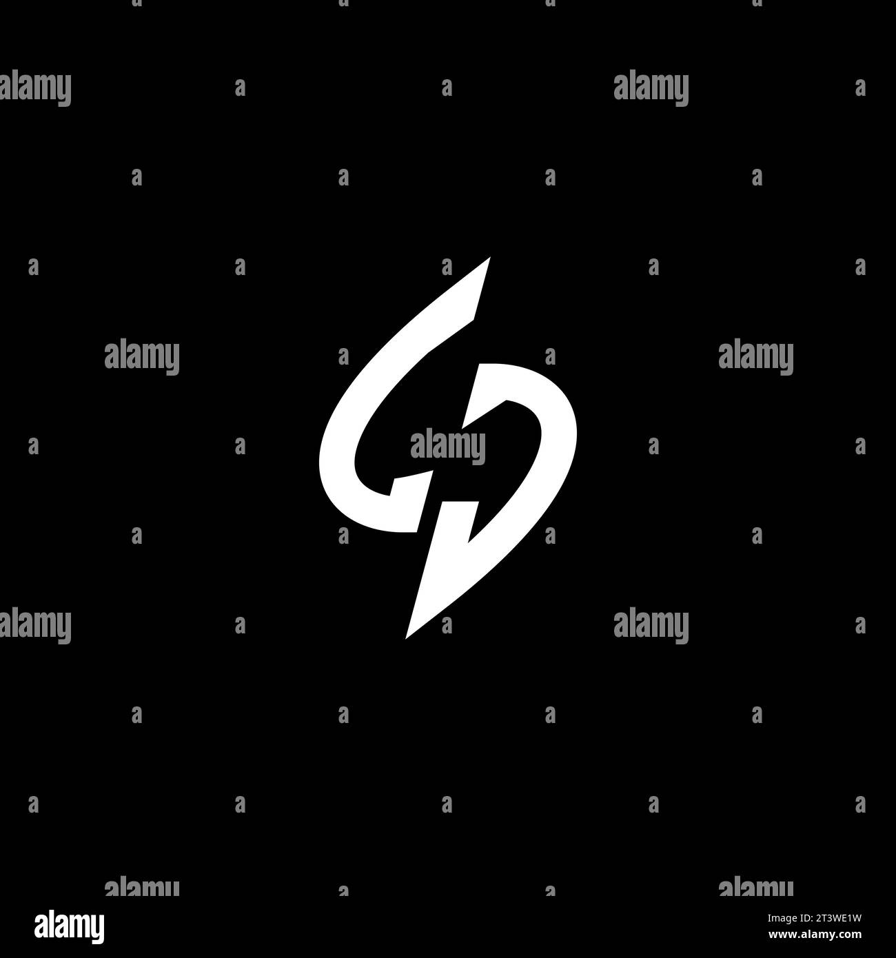 LJ monogram esport logo design with cool shape concept in vector Stock Vector