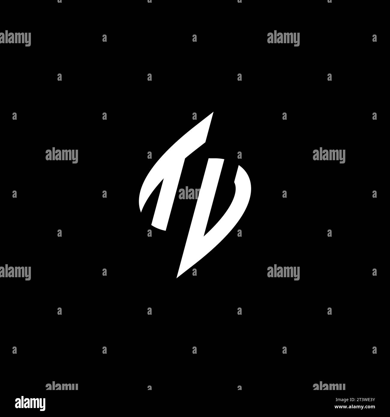 TU monogram esport logo design with cool shape concept in vector Stock Vector