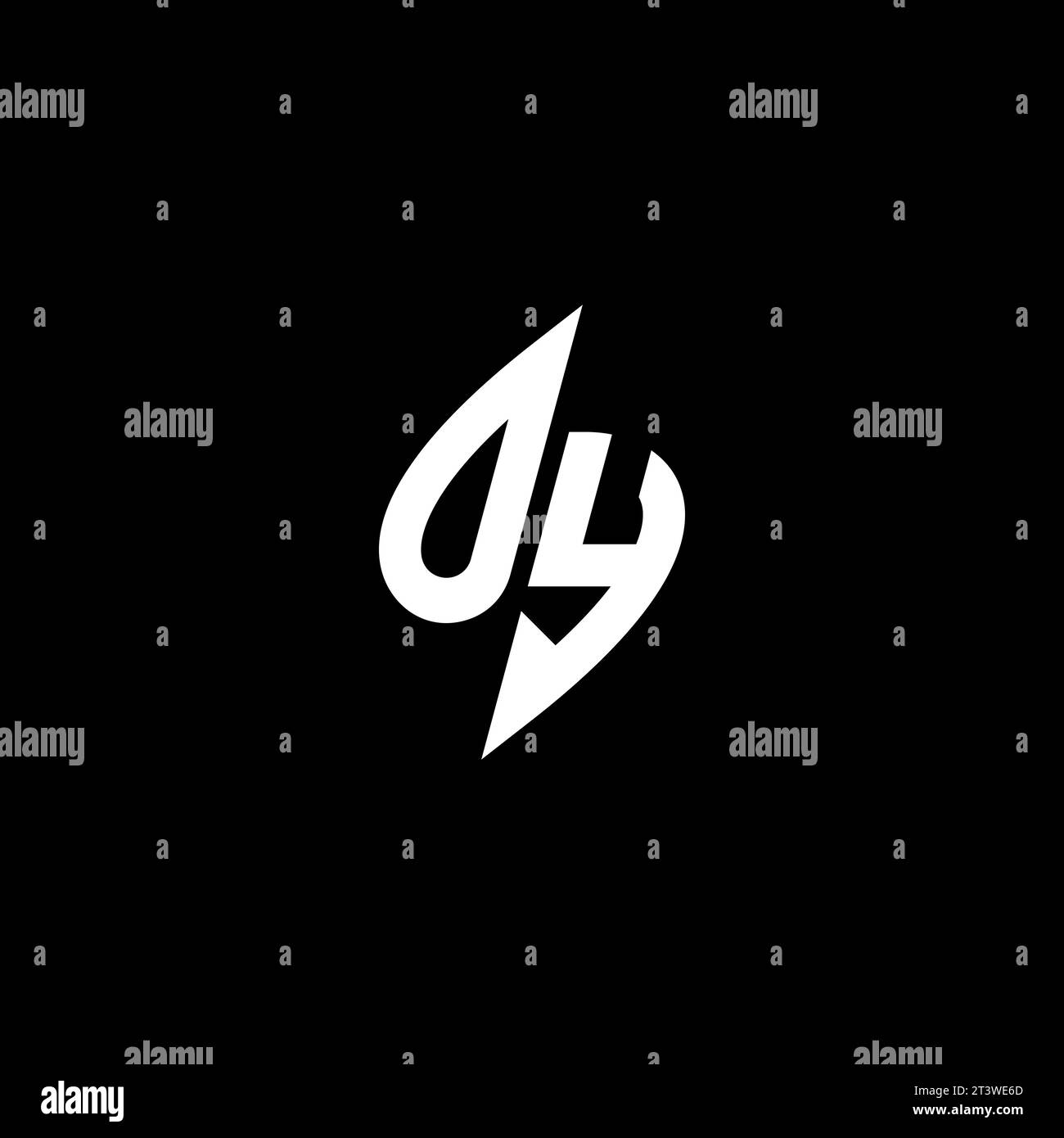 OY monogram esport logo design with cool shape concept in vector Stock Vector