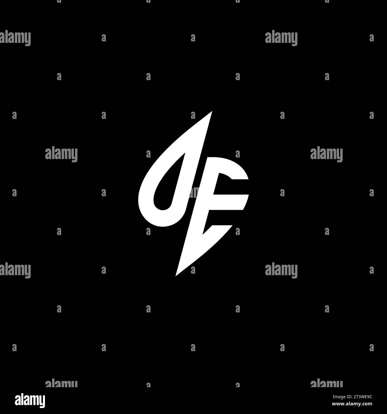 OE monogram esport logo design with cool shape concept in vector Stock Vector