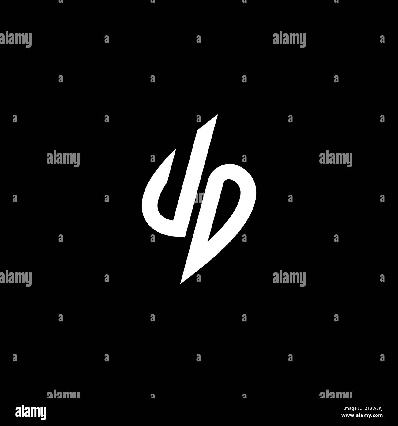 UO monogram esport logo design with cool shape concept in vector Stock Vector
