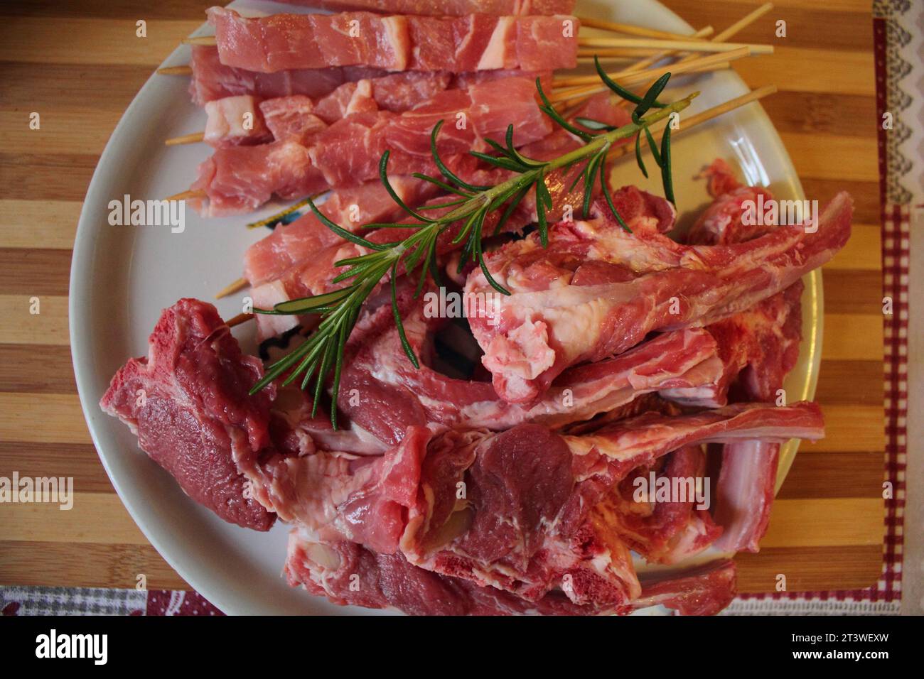 Lamb with potatoes - agnello con patate Stock Photo
