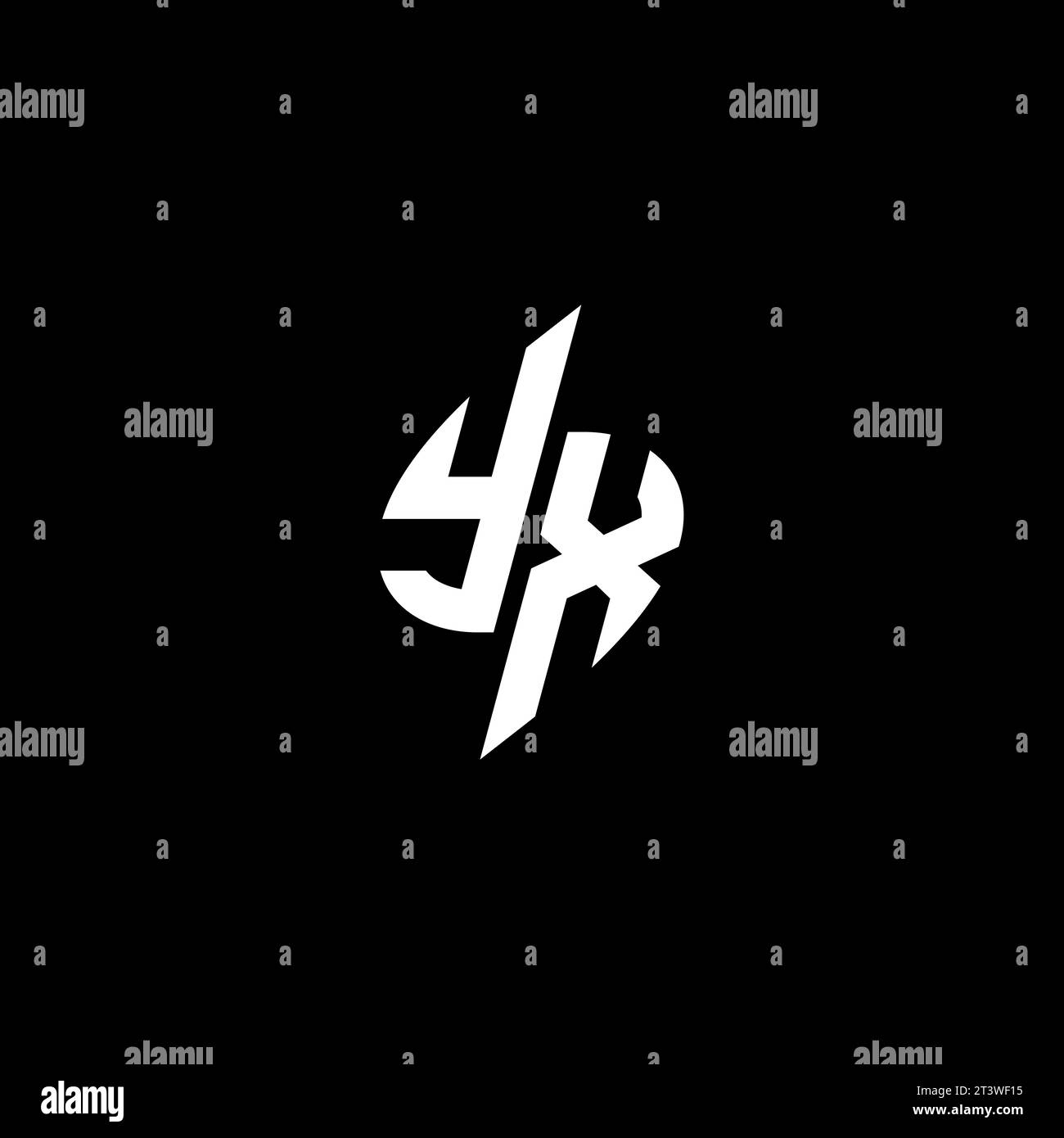 YX monogram esport logo design with cool shape concept in vector Stock Vector