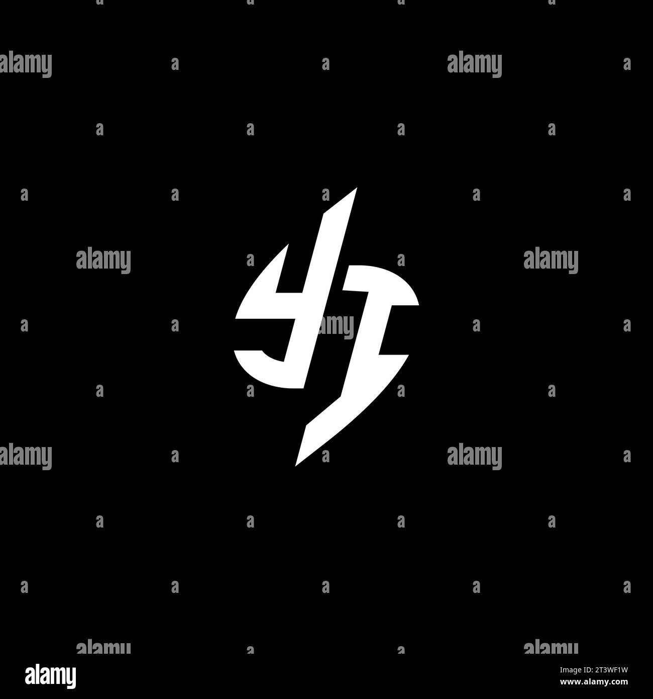 YI monogram esport logo design with cool shape concept in vector Stock Vector