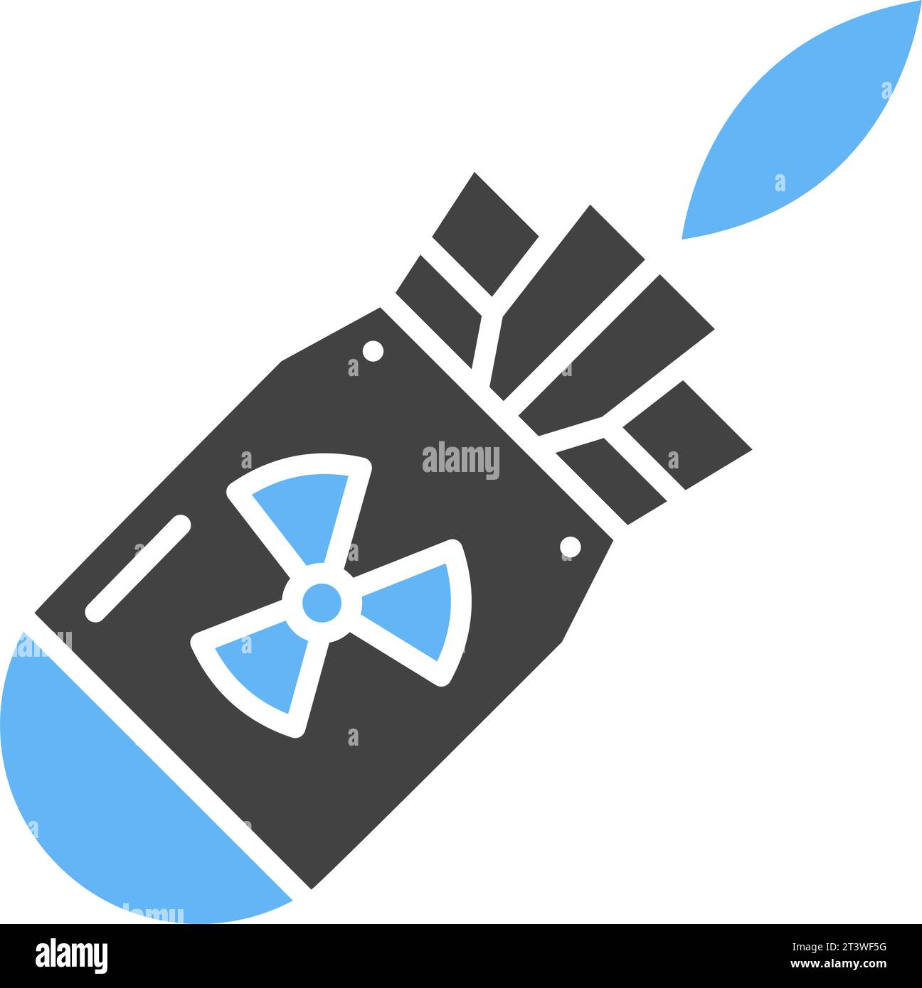 Atomic Bomb icon vector image. Stock Vector