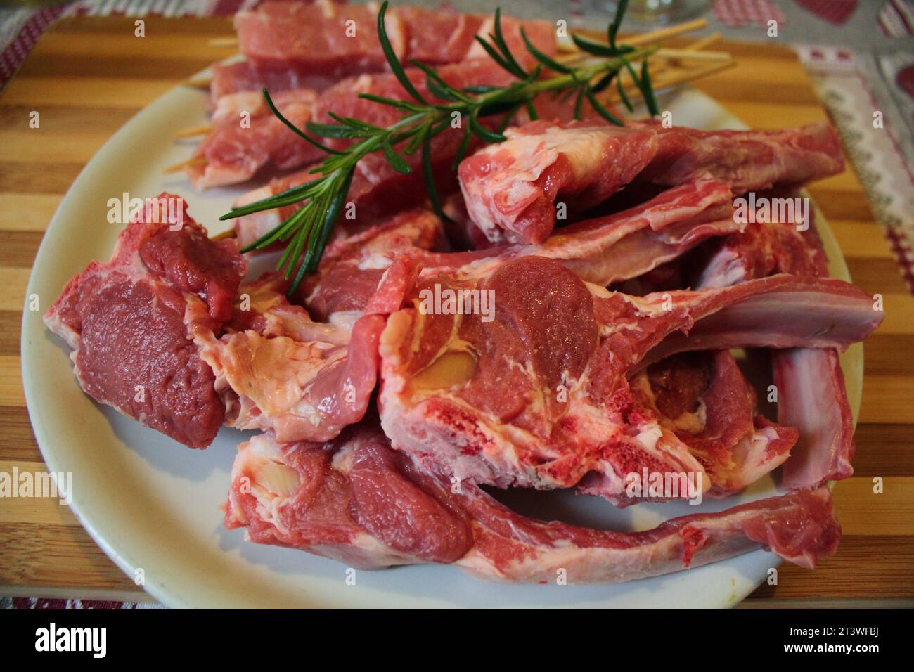 Lamb with potatoes - agnello con patate Stock Photo