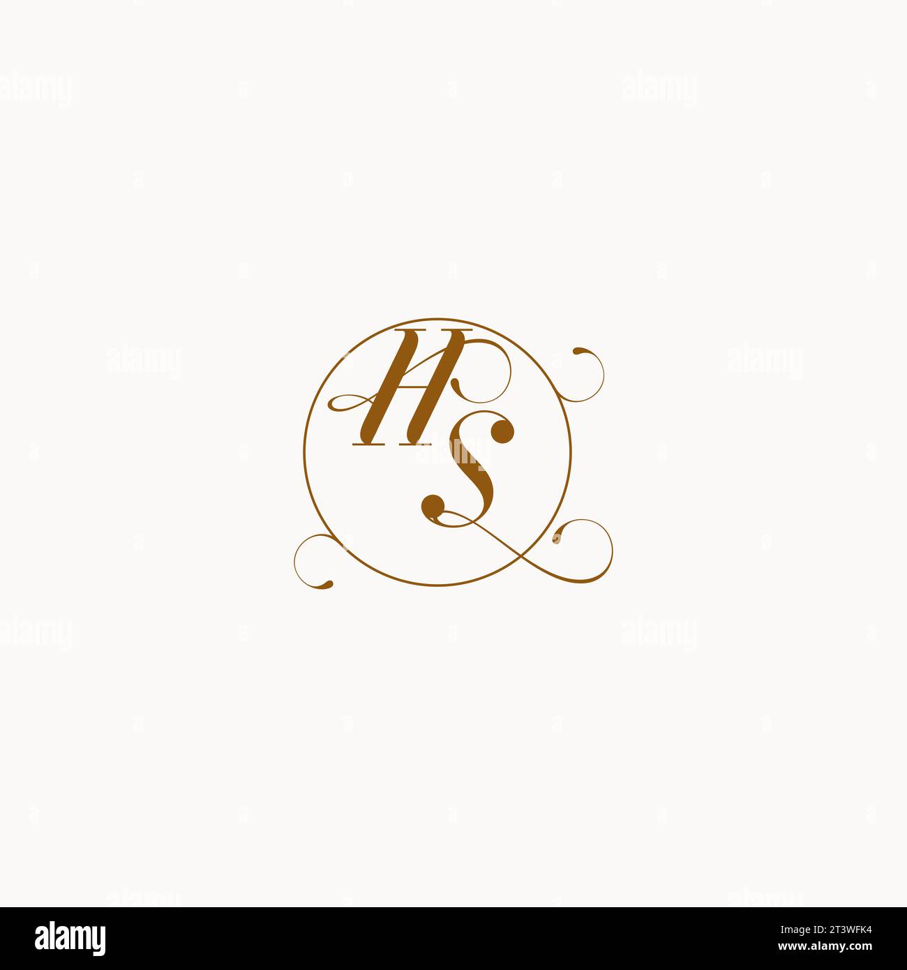 HS uniquely wedding logo symbol of your marriage and you can use