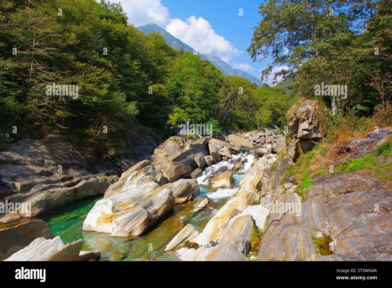 Versasca Verzasca river, Verzasca valley, Ticino, Switzerland, Europe Stock ...