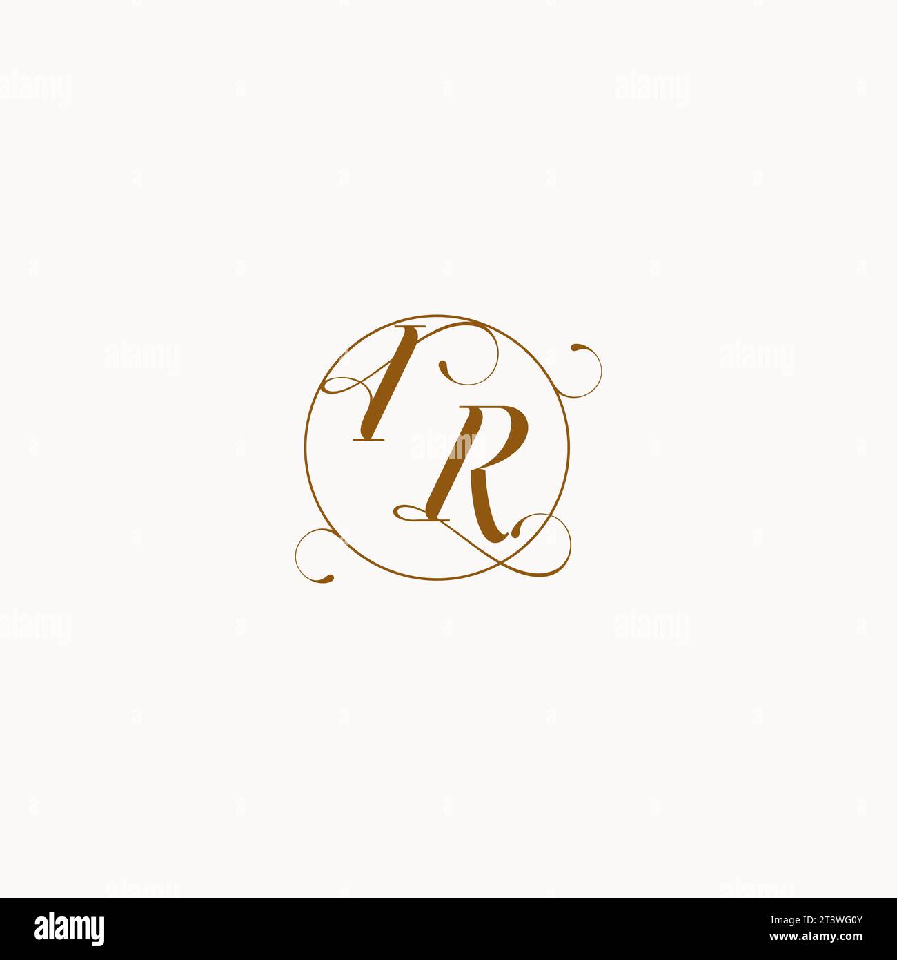 IR uniquely wedding logo symbol of your marriage and you can use it on your wedding stationary Stock Vector