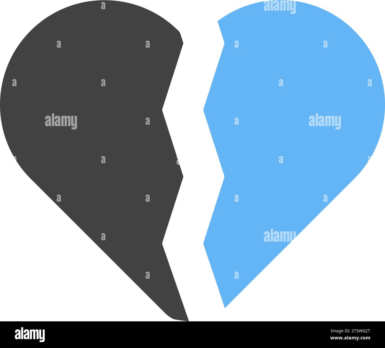 Broken Heart icon vector image Stock Vector Image & Art - Alamy