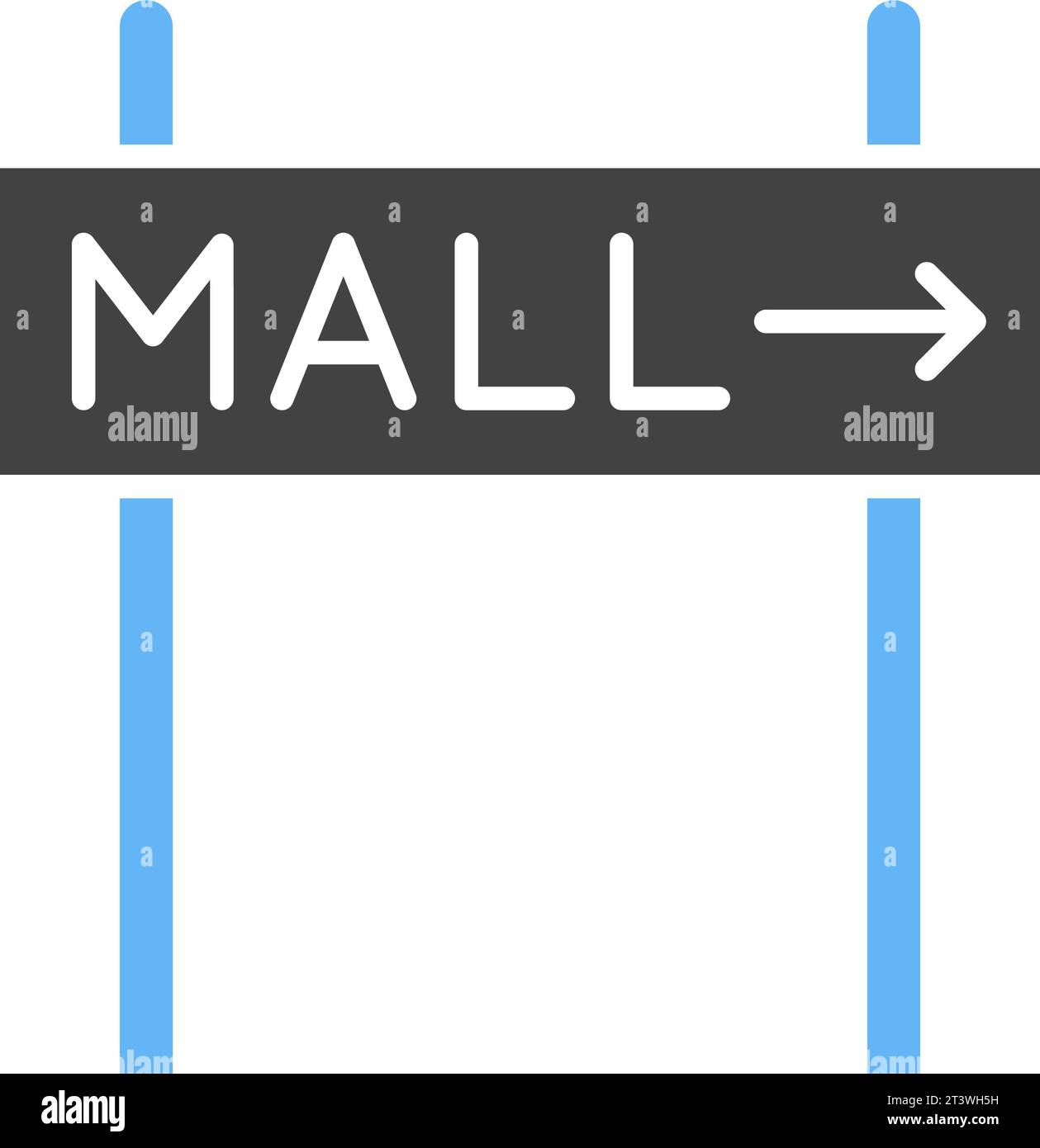 Direction Sign icon vector image. Stock Vector
