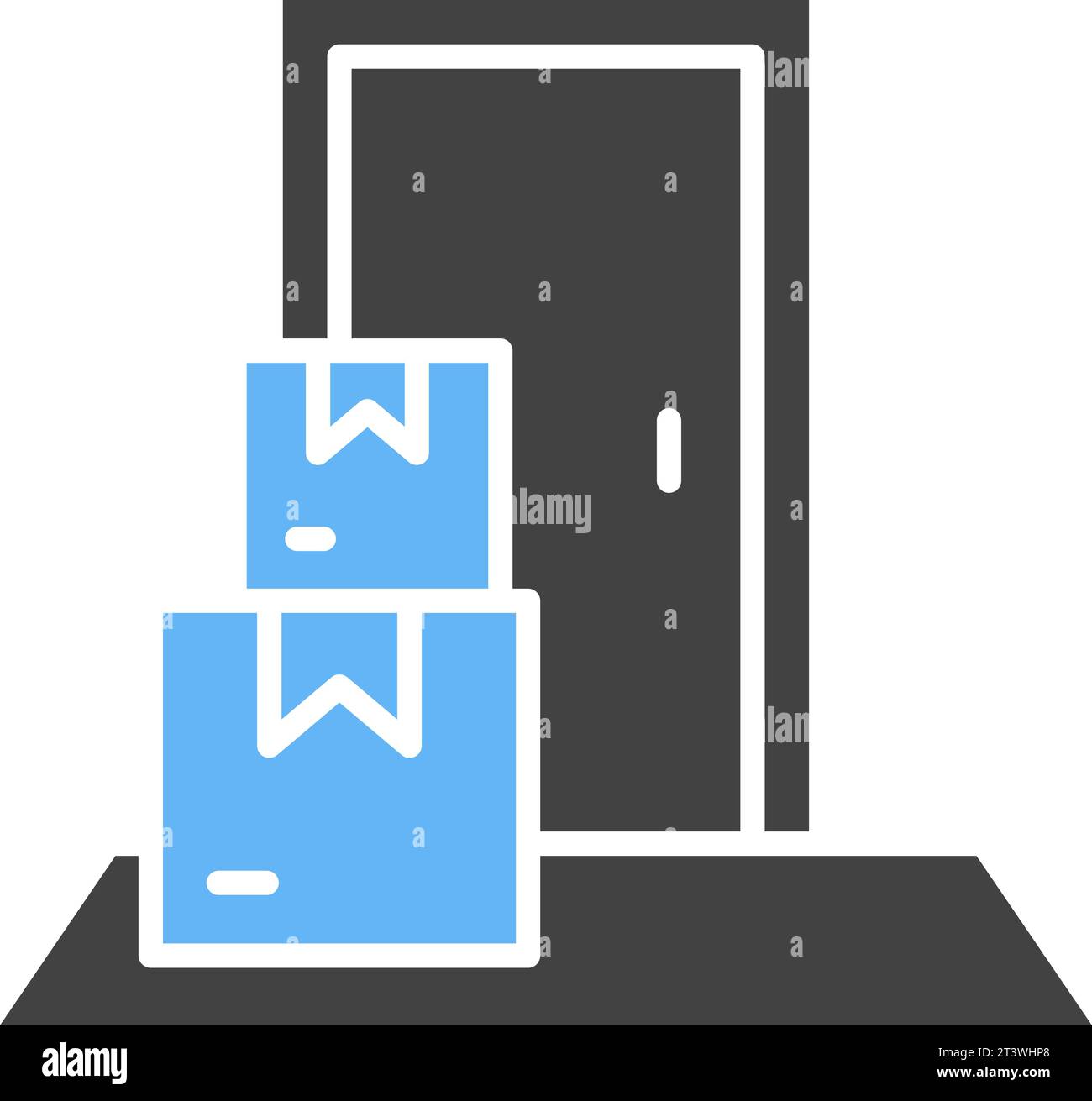 Door Delivery icon vector image. Stock Vector