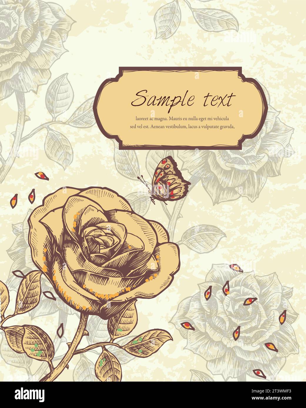 Vintage floral background Royalty Free Vector Image Stock Vector Image ...
