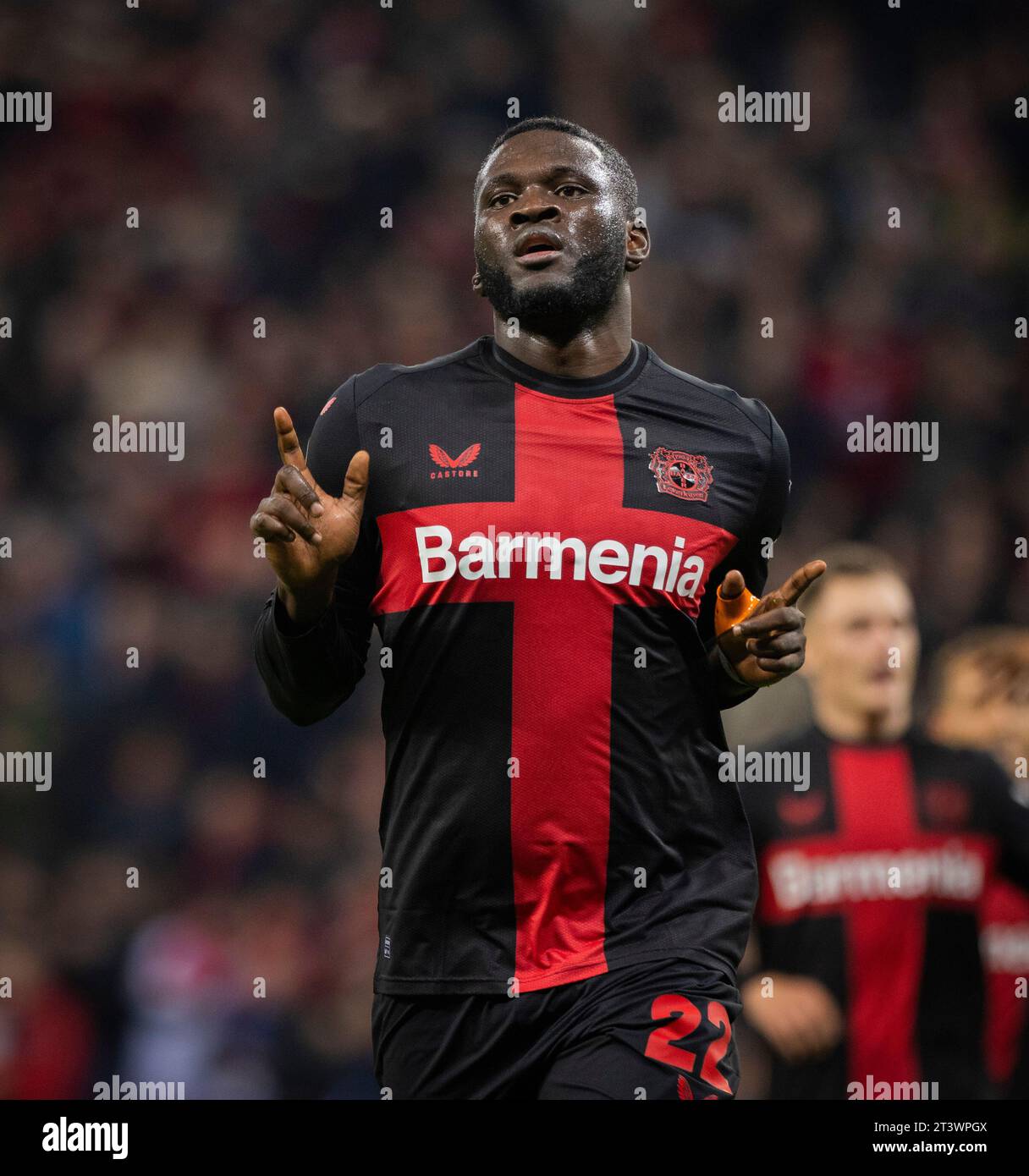 Leverkusen Germany 26th Oct 2023 Torjubel Victor Boniface Leverkusen Bayer Leverkusen 