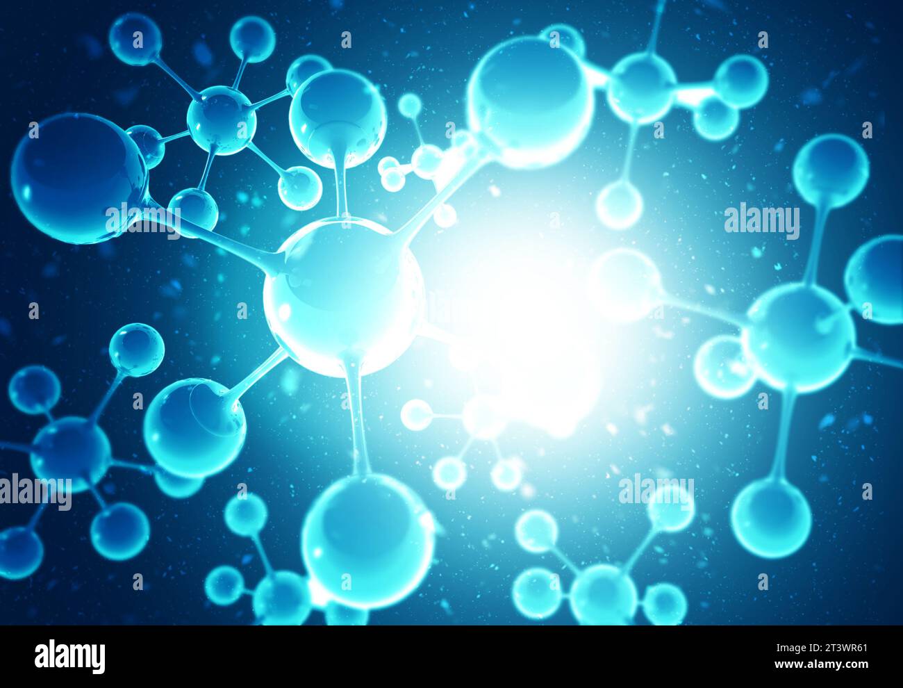 Molecule background. 3d illustration Stock Photo