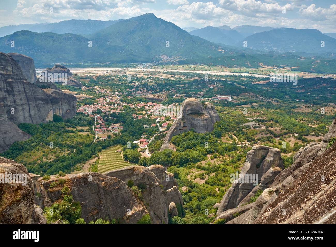 the greek rocks from meteora 2 Stock Photo - Alamy