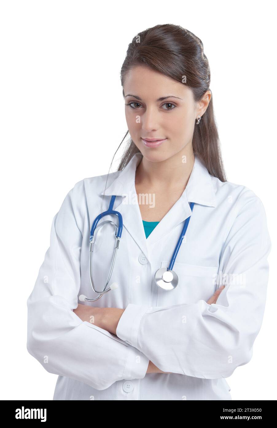 Portrait of a smiling woman doctor with her arms crossed Stock Photo ...