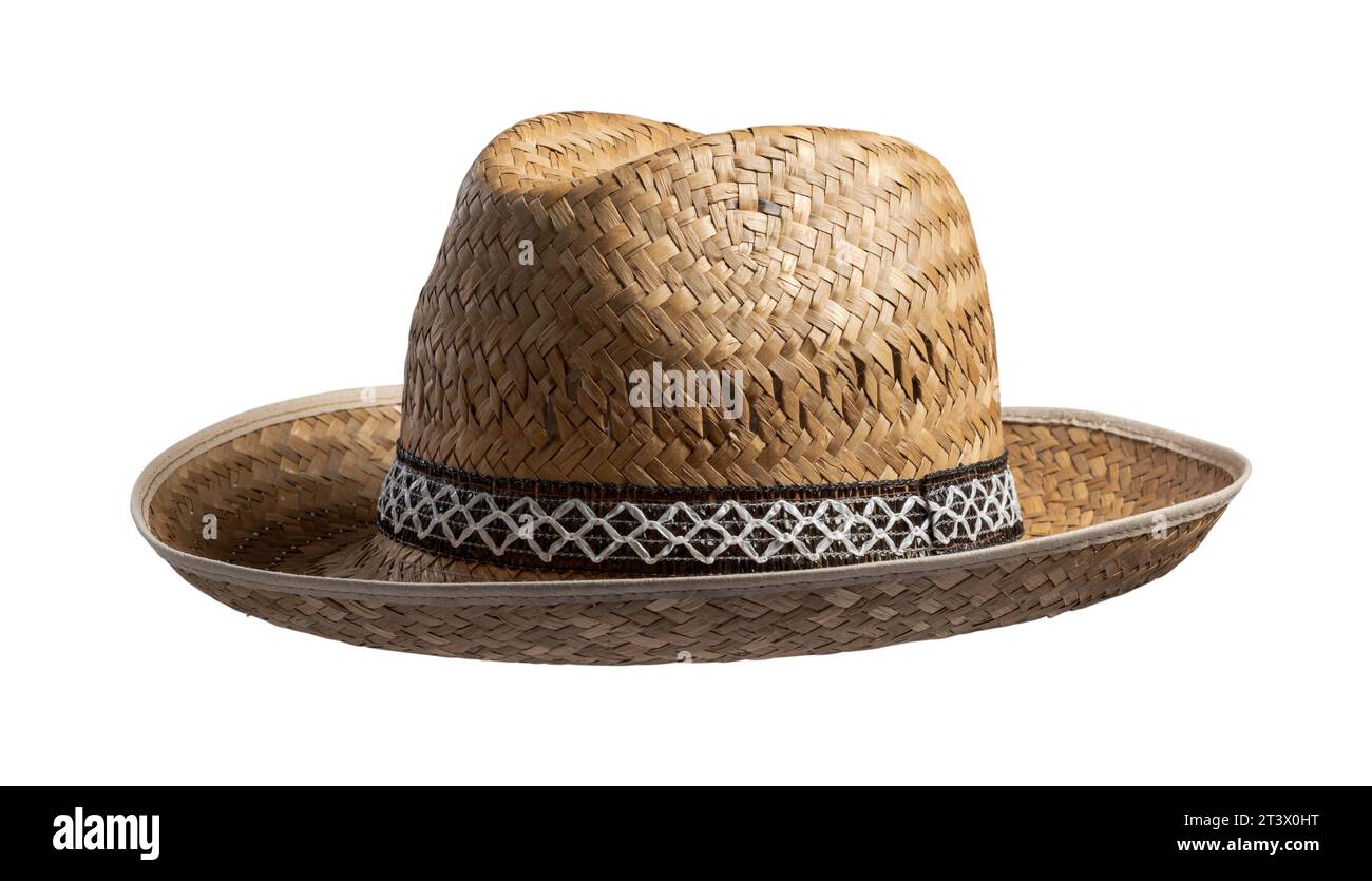 straw hat isolated on a white background Stock Photo - Alamy