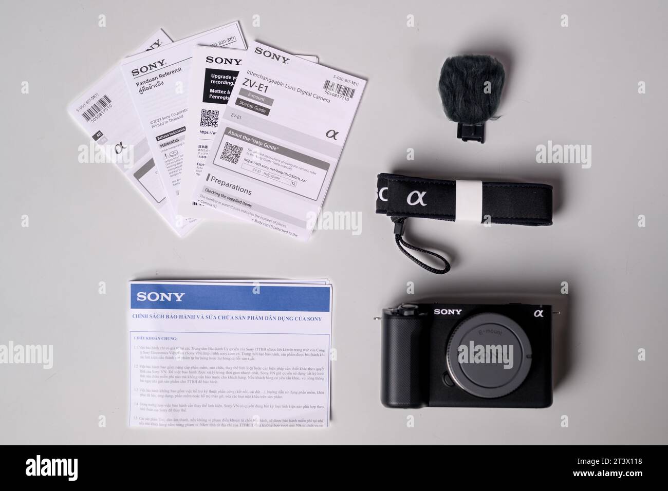 HCMC, Vietnam - 30 October 2023. Closeup photos of Sony ZV-E1 for editorial use only Stock Photo