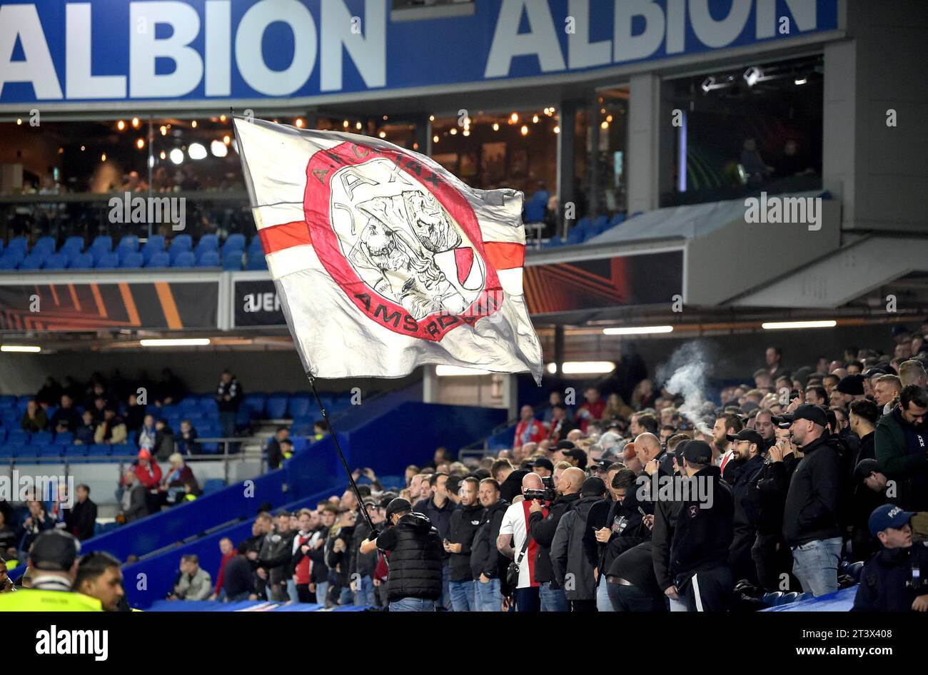 during the UEFA Europa League group match match between Brighton and Hove Albion and Ajax at the American Express Stadium , Brighton , UK - 26 October 2023 -  Editorial use only. No merchandising. Stock Photo