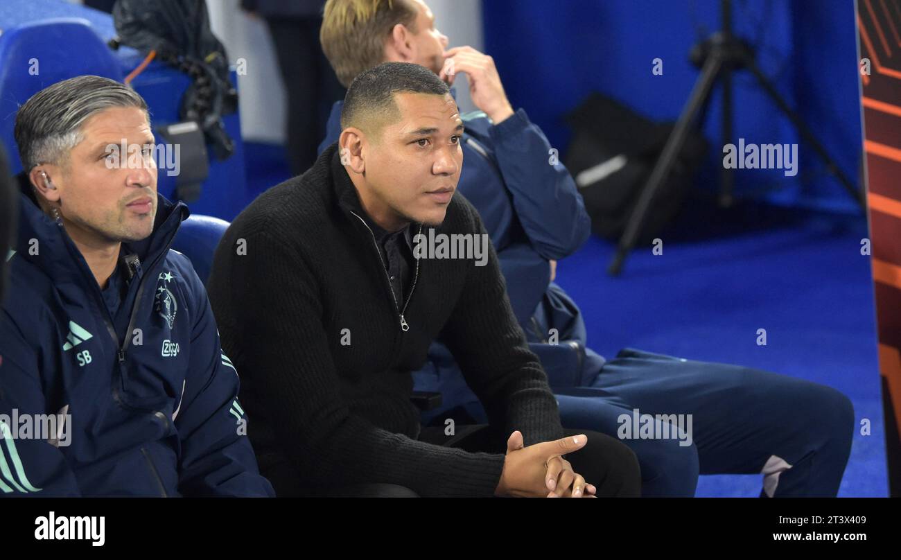 Ajax interim manager Hedwiges Maduro during the UEFA Europa League group match match between Brighton and Hove Albion and AFC Ajax at the American Express Stadium , Brighton , UK - 26 October 2023 -  Editorial use only. No merchandising. Stock Photo
