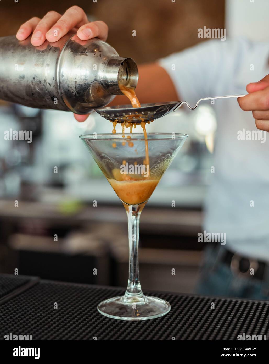 Espresso martini cocktail made with espresso, coffee liqueur and vodka