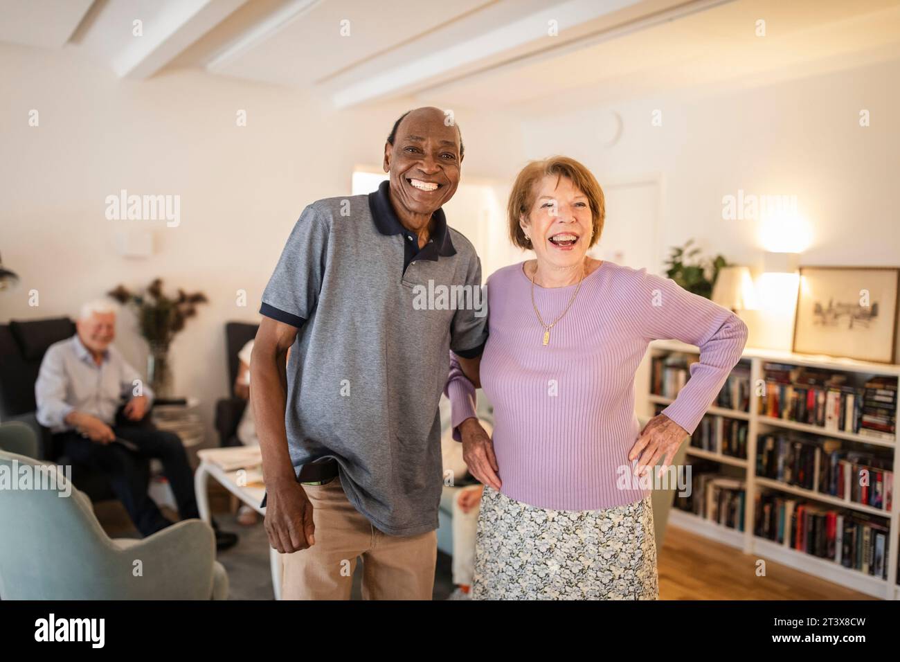 Man arm around woman group hi-res stock photography and images - Alamy