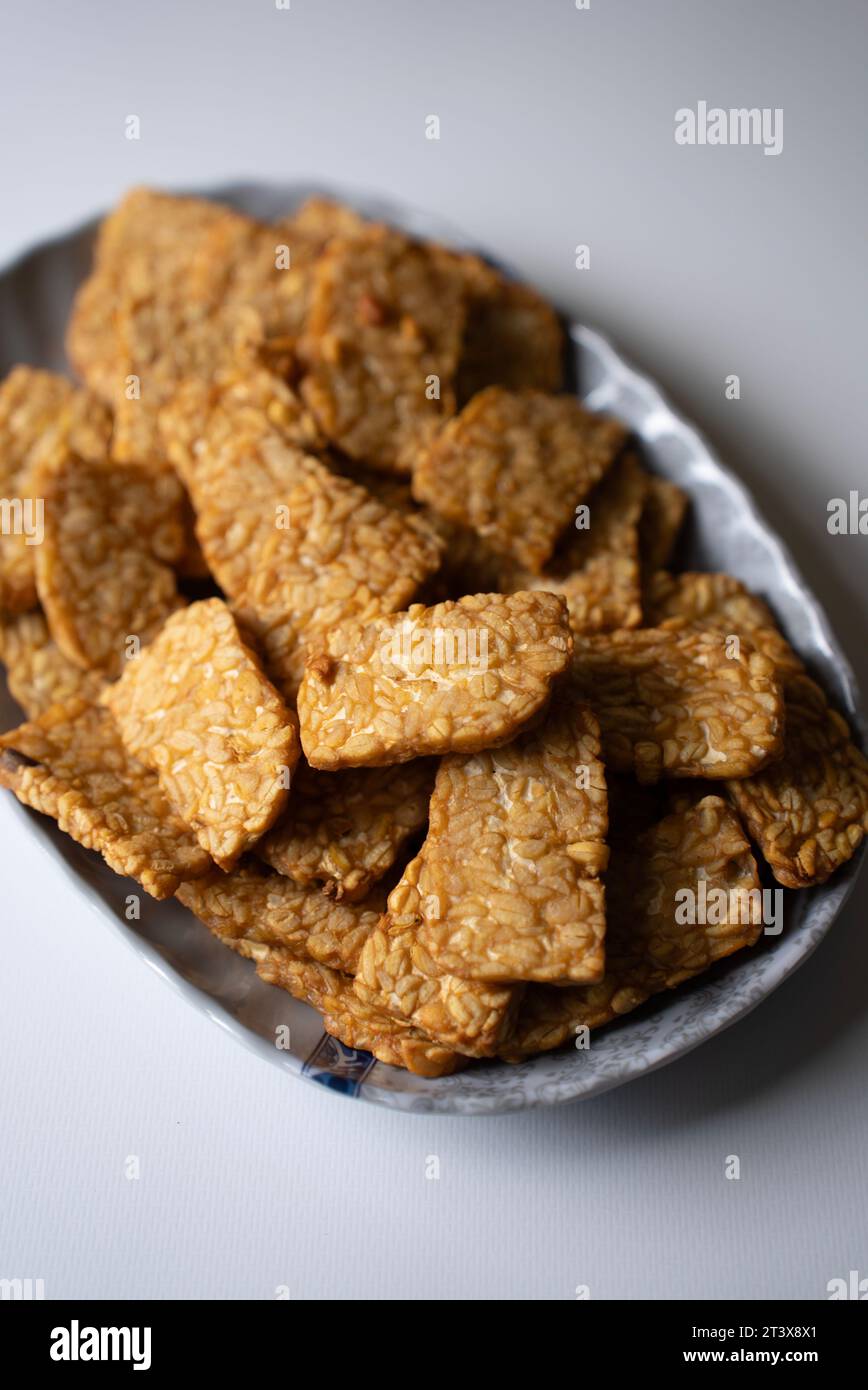 Indonesian traditional meal called "tempeh goreng", is a traditional