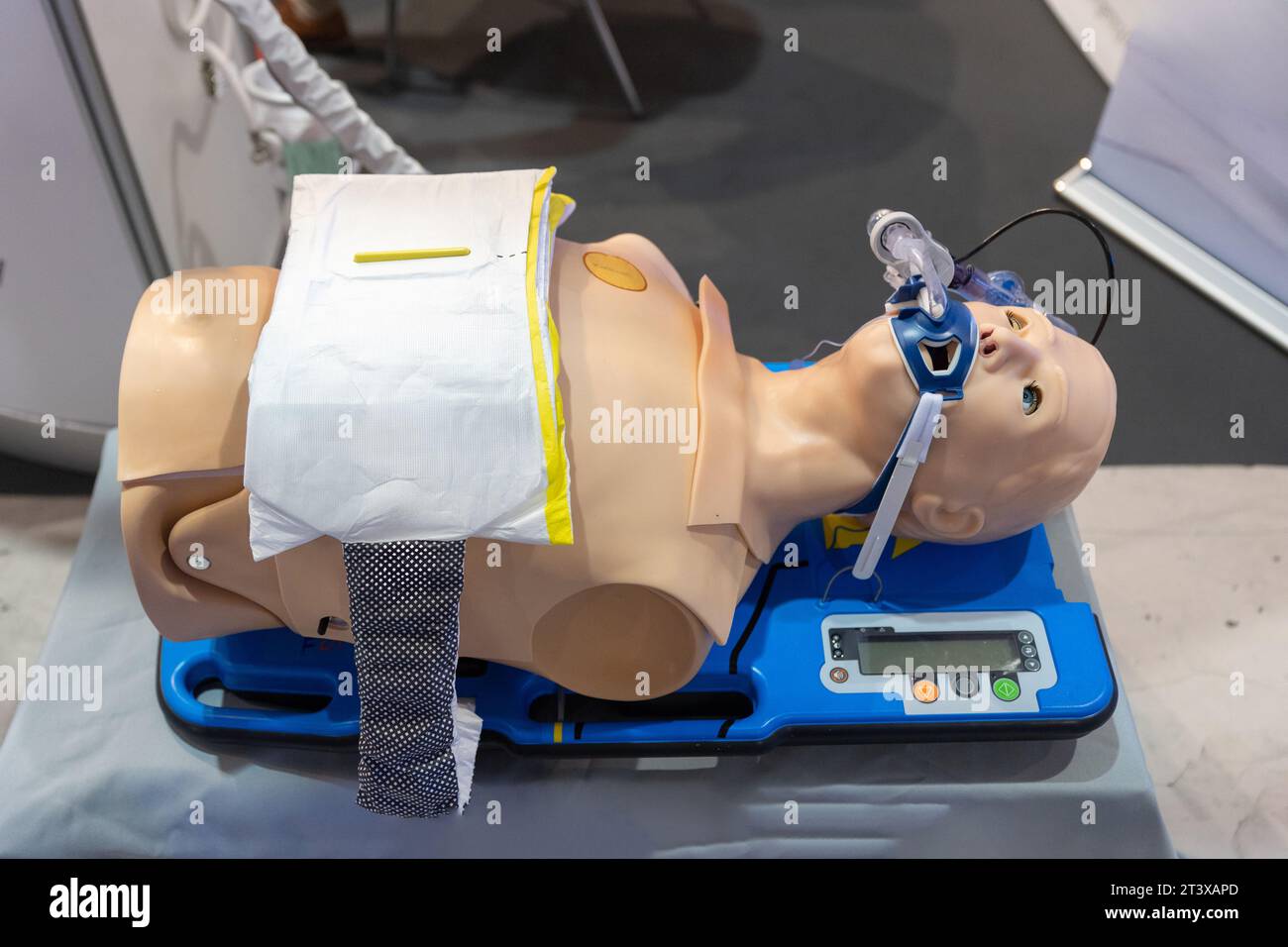 Medical training dummy with equipment Stock Photo Alamy