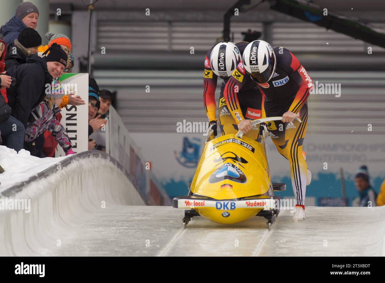 Nico Walther und Marko Huebenbecker 2er Bob BMW FIBT World ...