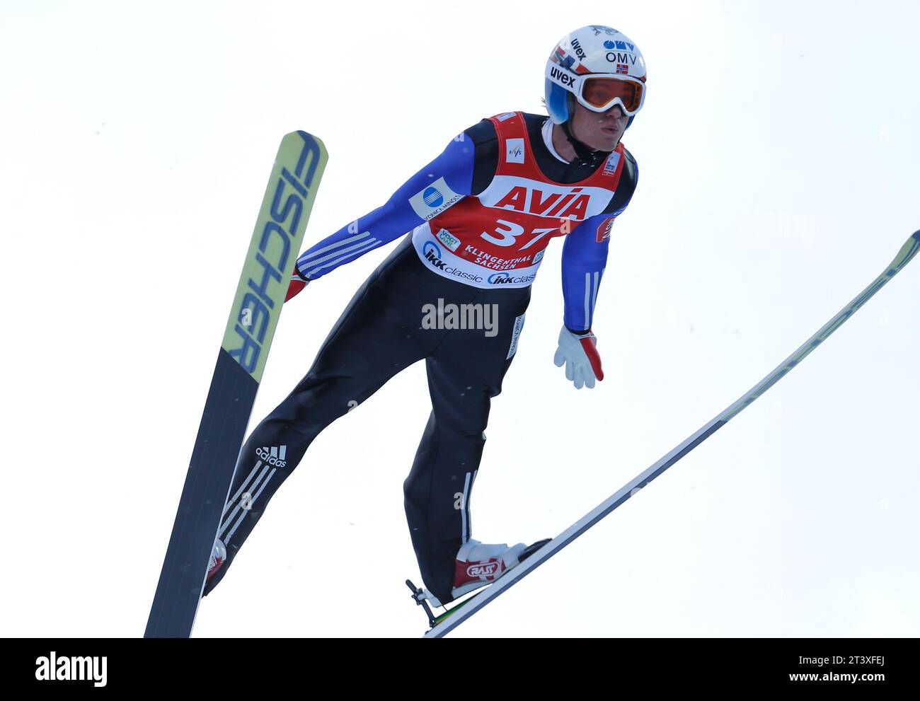 Daniel-Andre Tande Aktion FIS SKI JUMPING WORLD CUP LARGE HILL INDIVIDUAL in Klingenthal, Deutschland am 22.11.2015 Stock Photo