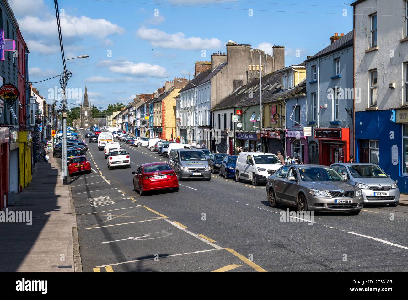 Market Street in Cootehill, Co. Cavan, Ireland. Stock Photo