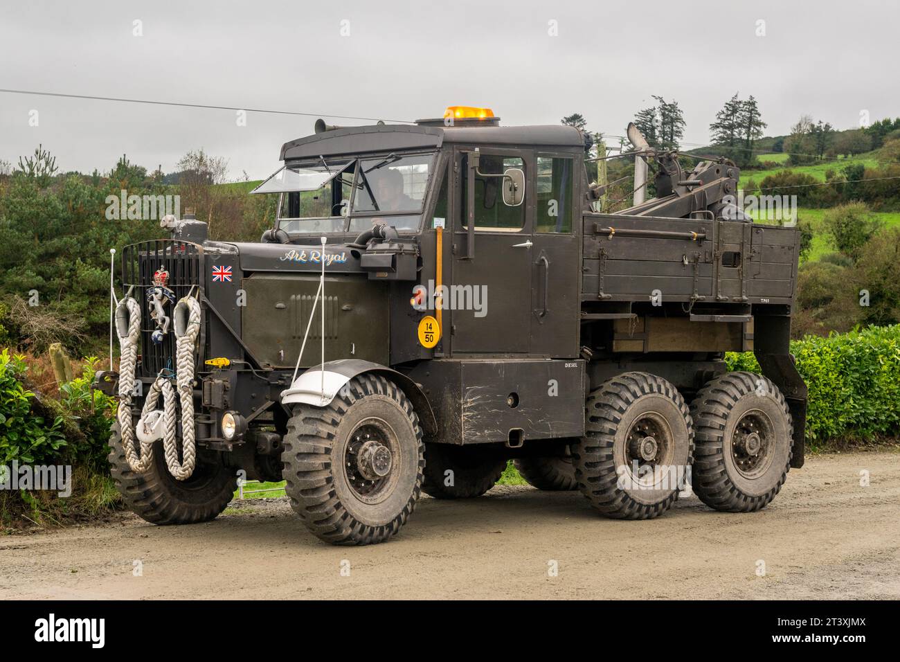 British Army vehicle - a 1952 Scammell 6X6 Explorer in West Cork, Ireland. Stock Photo