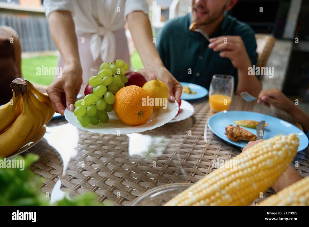 Boy serves food hi-res stock photography and images - Alamy