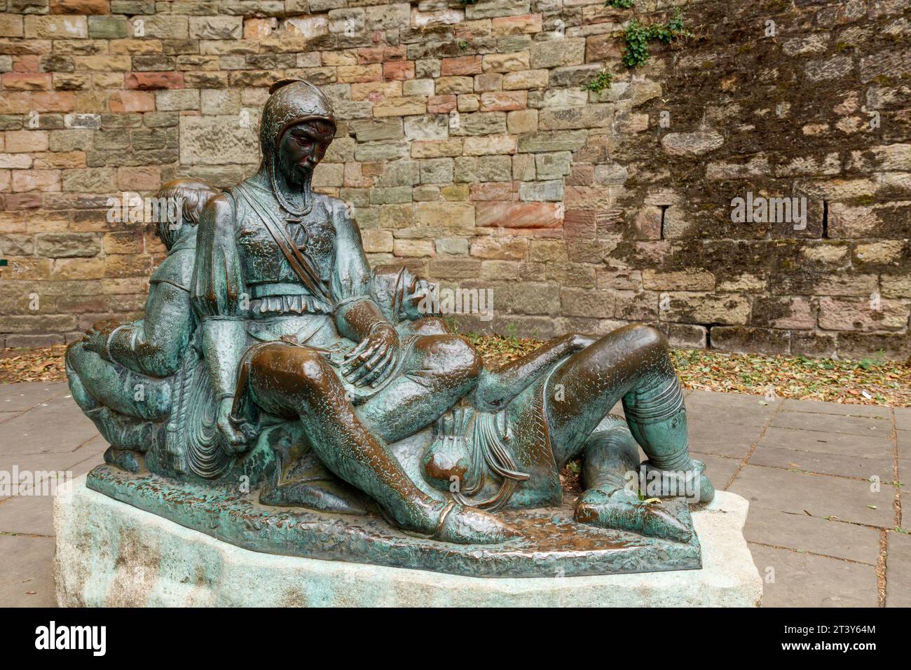 Robin Hood's merry men statue, Nottingham Stock Photo