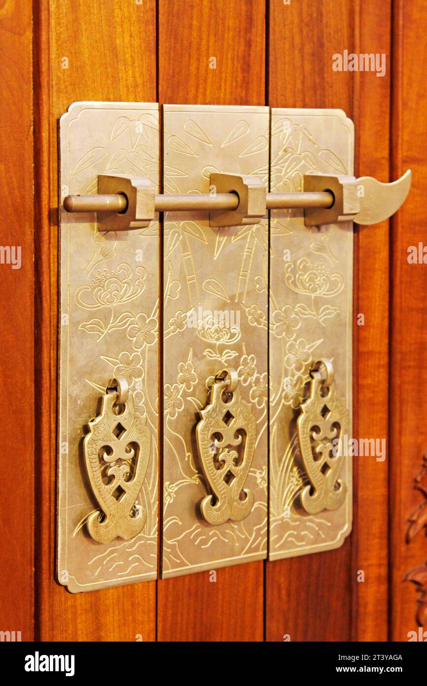 copper hinge, traditional Chinese style tools Stock Photo Alamy