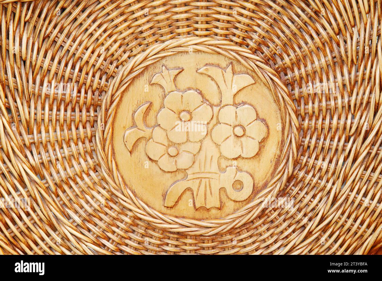 Handmade bamboo weaving decorative pattern in a market Stock Photo - Alamy