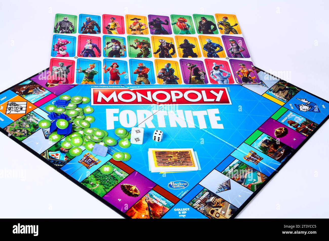 Monopoly Fortnite collectors edition of the popular board game Stock Photo