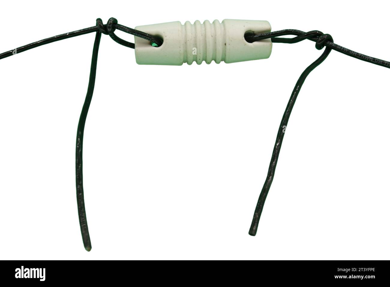 Insulators for ham radio wire dipole antennas Stock Photo Alamy