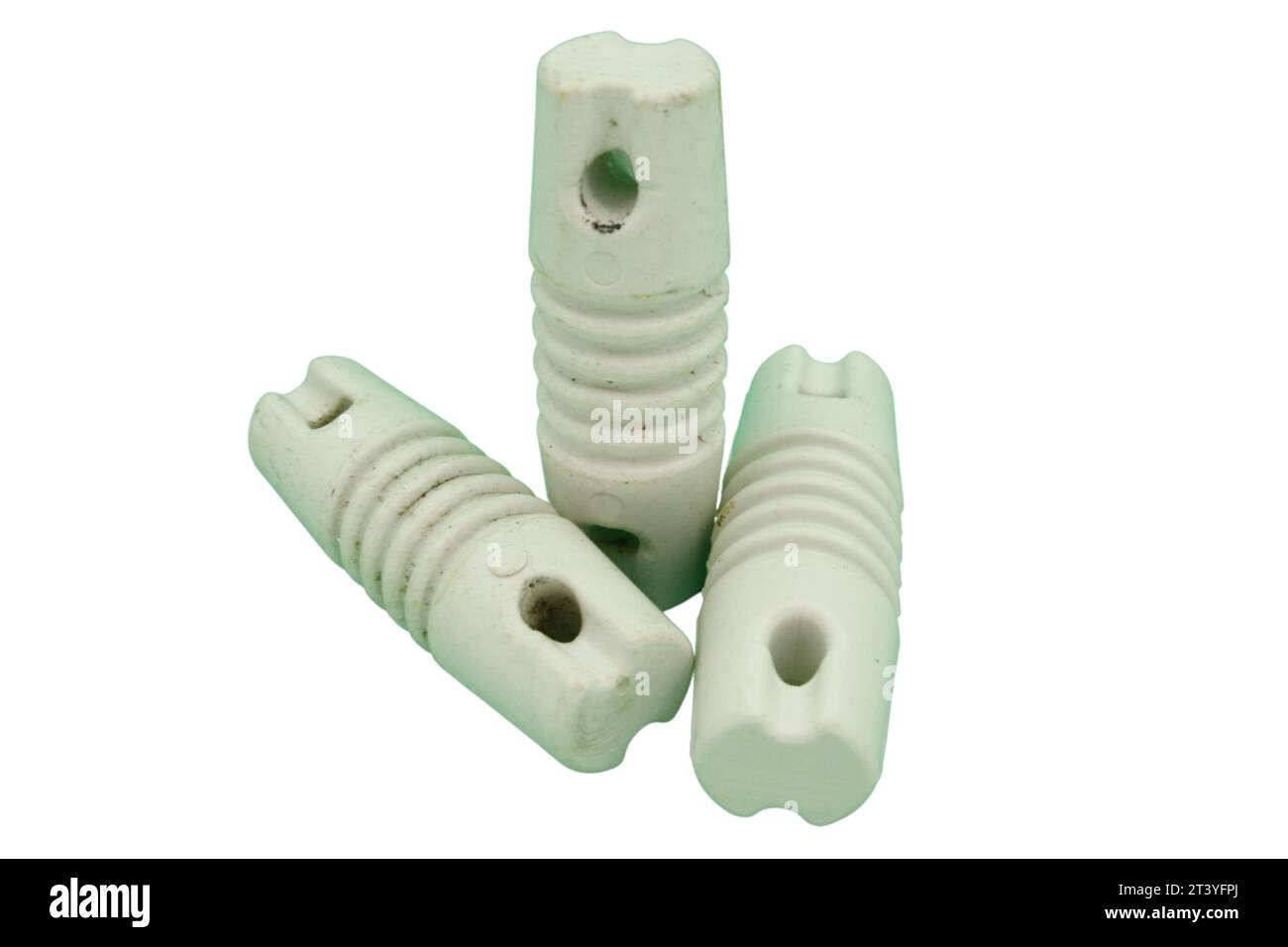 Insulators for ham radio wire dipole antennas Stock Photo Alamy