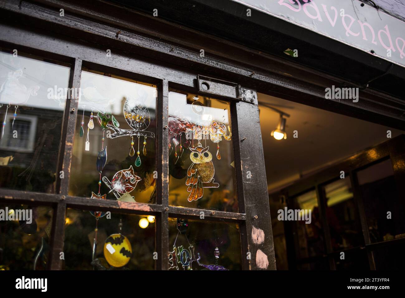 Mevagissey in Cornwall series The Lavender Pillow shop entrance with
